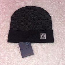 Black lv Beanies One Size Wool