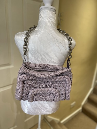 Zara lilac rafia bag with - rafia,