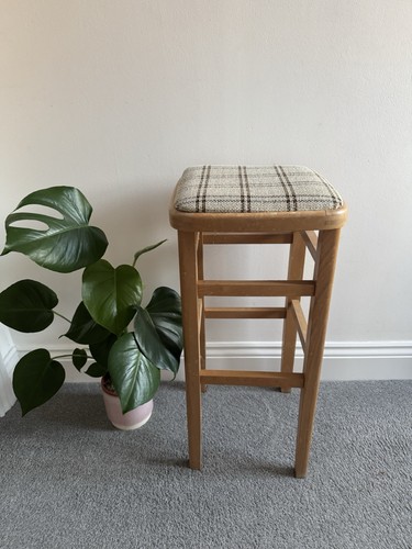 1980s beech wood kitchen stool - beech,