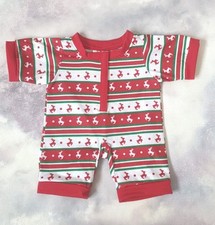 Build a Bear, Red, Reindeer Print Sleeper Pyjamas. A 754