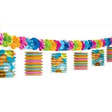 Tiki Flower Lantern Garland