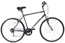 Premium Commuter 700c Wheel 18" Frame Grey Men's Hybrid Bike City Trekking Bike 