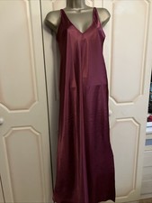 M & S Long Nightdress Wine Sz