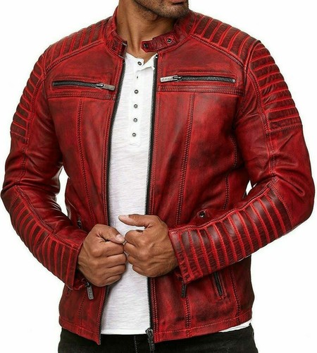 Mens real leather jacket - mens,