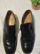 Mens Black Barker Leather