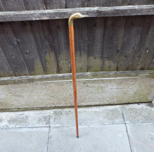 Vintage brass duck head - head, handle