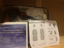 Red & Black Flying Banner Breatherable Mesh Car Seat Covers Front Pair