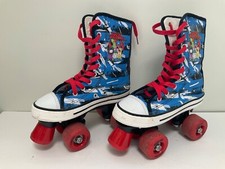 NO FEAR CHILDS HIGH TOP RETRO CANVAS QUAD ROLLER SKATES SIZE UK: 2