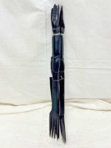 African wooden utensils set - african,