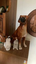 Large Ceramic Brown Boxer Dog