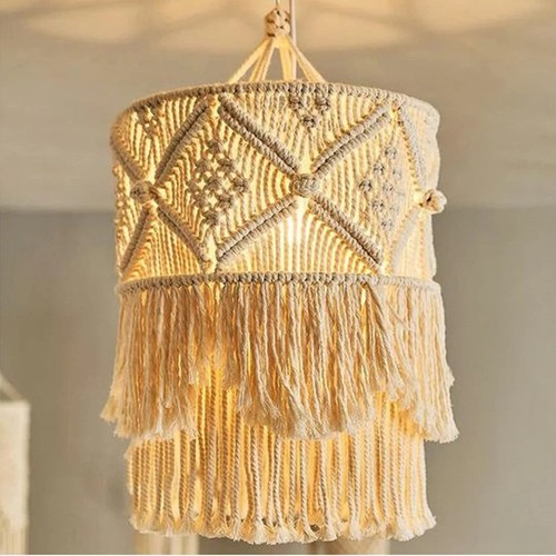 Handmade macrame light - macrame,