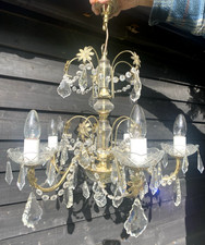 Chandelier Ceiling Light ,  5 Arm, Vintage VGC