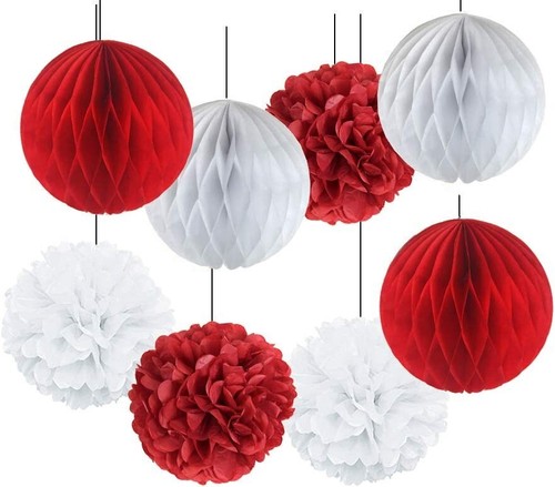 Red white england decorations - white,