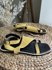 Topshop yellow suede leather