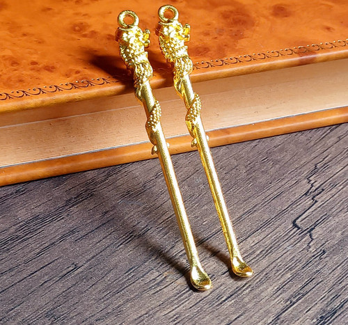 2pc mini spoon gold dragon - spoon,