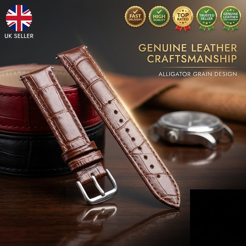 Mens genuine leather watch - mens,