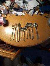 10 Pieces Of Gold Colour Cutlery