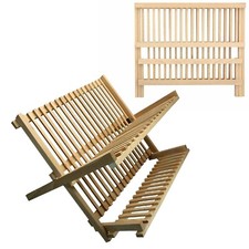 Foldable Wooden Dish Drainer