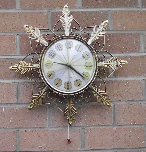Westclox sunburst wallclock - westclox,