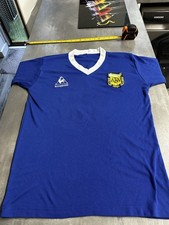 Vintage Le Coq Sportif Argentina Maradona Shirt Blue white Medium