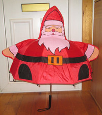 Umbrella Kids Girls Boys Novelty Santa Father Christmas Xmas Red Umbrella