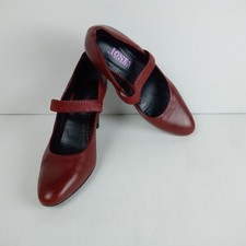 Jones Bootmaker Red Leather Mary Jane Heels Shoes UK 6 EU 39