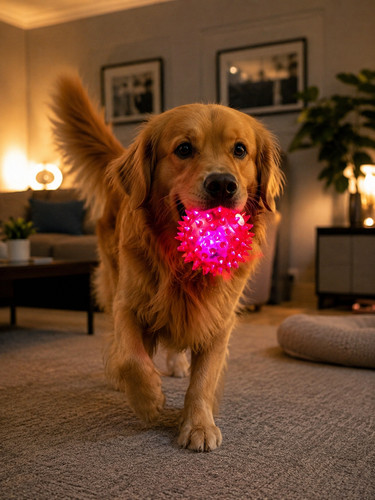 Pet dog flashing light - dog,