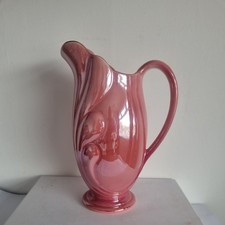 Vintage Maling Pink Lustreware Jug/ Vase - 10 5"  colour is stunning 