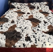NEXT faux fur cow print throw
