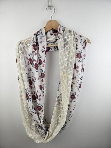Infinity scarf floral print - scarf,
