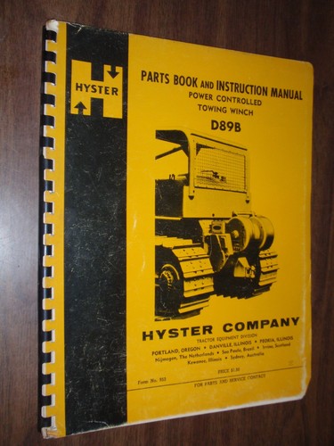 Owner parts manual - &,