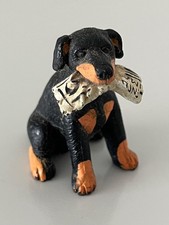 PUPPY IN MY POCKET ROTTWEILER WITH NEWSPAPER MINIATURE