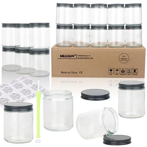 Thick glass candle - candle, jars