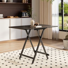 Wood Patio Bistro Dining Coffee Table Folding Dining Table Outdoor Indoor Garden