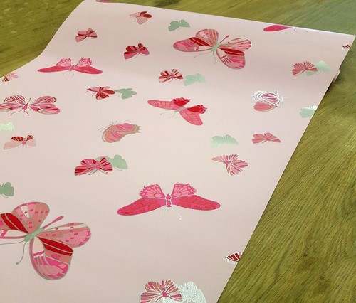 Pink girls wallpaper butterfly - pink,
