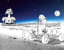 Apollo 11 Engineering Concept Art Print Moon Mission Landing Lunar Liftoff NASA