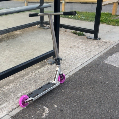 Silver stunt push scooter - stunt, for