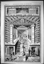 Original Old Antique Print