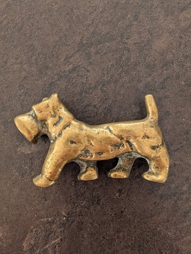 Vintage brass scotty dog - vintage,