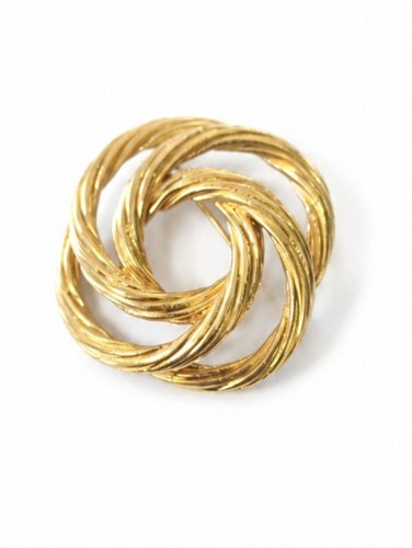 Monet gold tone swirl knot - monet,