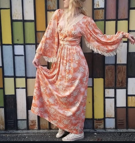 Vintage maxi dress - vintage, lace