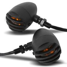 2Pcs Universal Motorcycle Bullet-Shaped Turn Signals Amber Indicator Lights 12V