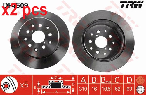 Pcs sides fits lexus - l&r,