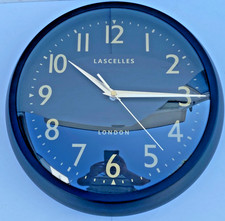 Lascelles Black Round Battery Wall Clock DECO/LASC/BLACK - SCRUFFY BOX