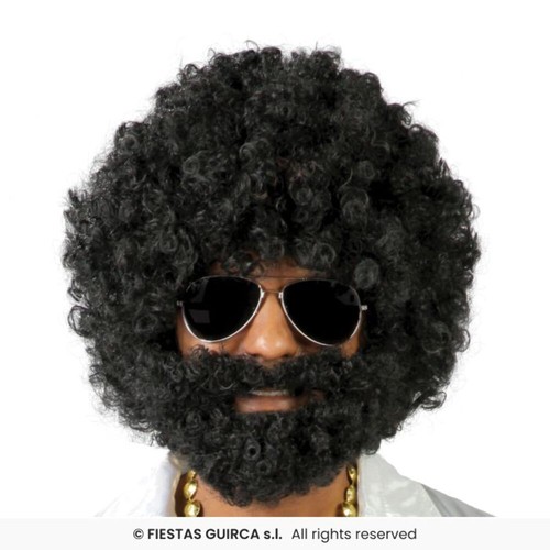 Black afro wig with - wig,