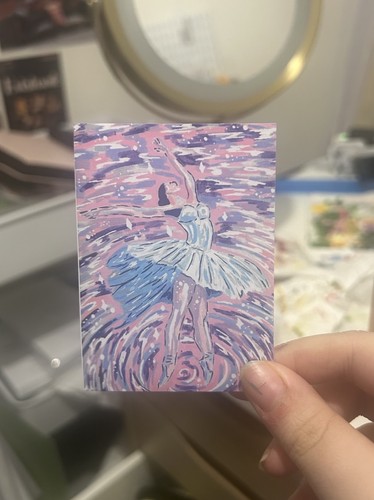 Aceo art card print ballerina - aceo,
