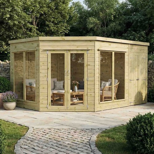 Garden corner summerhouse - garden,