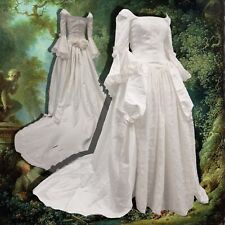 Vintage 1980s Renaissance Marie Antoinette Ballgown Wedding Dress W/ Train S 10