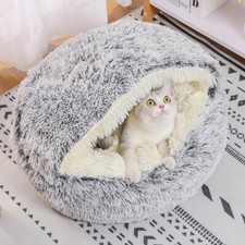 Plush Pet Cave Bed Dog Cat