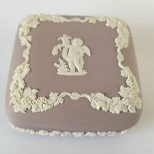 Wedgwood Jasperware Lilac Trinket Box Four Seasons